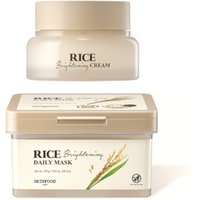SKINFOOD - Rice Brightening Cream - 60ml (1ea) + Daily Mask - 30ea Set