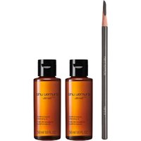 Shu Uemura Hero Set G ( Ultime8 Sublime Beauty Cleansing Oil - 50ml (2pcs) & H9 Hard Formula Eyebrow Pencil - 05 Stone Gray )