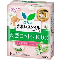 Kao - Protège-slip Laurier Kirei Style 100% coton naturel - 54pièces - Pure Flower Scent