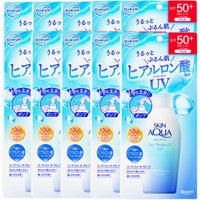 Rohto Mentholatum - Skin Aqua Sunscreen Super Moisture Gel Pump SPF50+ PA++++ - 140g - White (10ea) Set