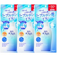 Rohto Mentholatum - Skin Aqua Sunscreen Super Moisture Gel Pump SPF50+ PA++++ - 140g - White (3ea) Set