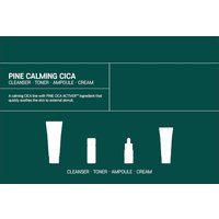 ROUND LAB - Kit d'essai Pine Calming Cica (Nettoyant+Toner+Ampoule+Crème) - 30ml+20ml+10ml+20ml