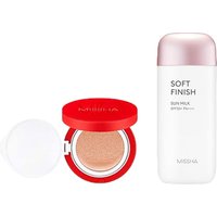 MISSHA - All-Around Safe Block Soft Finish Sun Milk SPF50+ PA+++ - 70ml X MISSHA - Velvet Finish Cushion SPF50+ PA+++ - 15g - 23