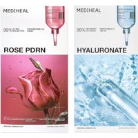 Mediheal - Rose PDRN Essential Mask - 10pcs & Hyaluronate Essential Mask Sheet - 10pcs Set