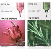 Mediheal - Rose PDRN Essential Mask - 10pcs & Teatree Essential Mask - 10pcs Set