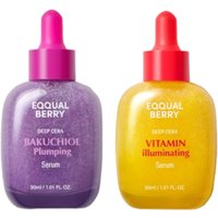 EQQUALBERRY - Bakuchiol Plumping Serum - 30ml (1ea) X Vitamin Illuminating Serum - 30ml (1ea) Set