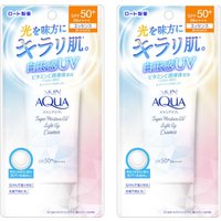 Rohto Mentholatum Skin Aqua Super Moisture UV Light Up Essence SPF50+ PA++++ 70g (2ea) Set