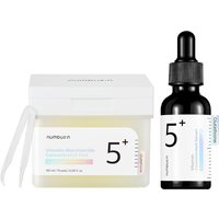 numbuzin - No.5+ Glutathione Vitamin Concentrated Serum - 30ml (1ea) X Toner Pad - 180ml/70pads (1ea) Set