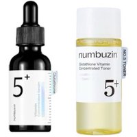 numbuzin - No.5+ Glutathione Vitamin Concentrated Serum - 30ml (1ea) & Toner (1ea) Set