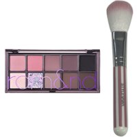 Romand - Better Than Palette - 7.5g - 11 Cheeky Cheeky Garden (1ea) + MissLady - Cheek Brush - Pink and White (1ea)Set