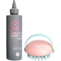 Masil - 8 Seconds Salon Hair Mask - 200ml (1ea) + Head Cleansing Massage Brush - 1pc Set