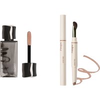Joocyee - New Smoky Glazed Gloss - 4g - 603 Oat Milk (1ea) & 2 in 1 Contour Pen - 700mg - 01 Taupe (1ea) Set