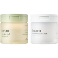LUVUM - Real Calming Pair Cica Spot Pad - 120ml/ 60ea + Witch Hazel Hyaluronic Toner Pad - 130ml/ 60ea Set