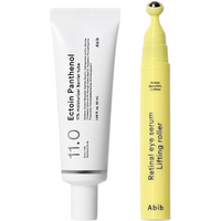Abib - Ectoin Panthenol 11% Moisturizer Barrier Tube (1ea) X Retinal Eye Serum Lifting Roller (1ea) Set