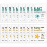 APLB - Glutathione Niacinamide Sheet Mask (10pcs) X Retinol Vitamin C Vitamin E Sheet Mask (10pcs)