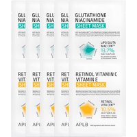 APLB - Glutathione Niacinamide Sheet Mask (5pcs) X Retinol Vitamin C Vitamin E Sheet Mask (5pcs)