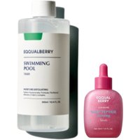 EQQUALBERRY - Swimming Pool Daily Facial Toner - 300ml (1ea) + NAD+ Peptide Boosting Serum - 30ml (1ea) Set