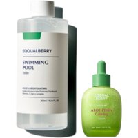 EQQUALBERRY - Swimming Pool Daily Facial Toner - 300ml (1ea) + Aloe PDRN Calming Serum - 30ml (1ea) Set
