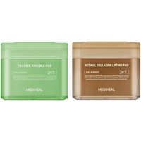 Mediheal - Teatree Trouble Pad - 100ea (1ea) + Retinol Collagen Lifting Pad - 100ea (1ea) Set