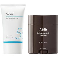 Abib - Quick Sunstick Protection Bar SPF50+ PA++++ - 22g X MISSHA - All-Around Safe Block Aqua Sun SPF50+ PA++++ - 50ml Set