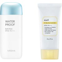 MISSHA All-Around Safe Block Waterproof Sun Milk SPF 50+/PA++++ - 70ml X Dear; Klairs - All-day Airy Sunscreen SPF50+ PA++++ - 50g