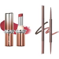 Judydoll - PDRN Stay Shine Lipstick - 3g - 106 Powerful Nude (1ea) & Dual-Ended Gel Eyeliner Pencil - 0.12g - 03 Sakura Grey...