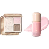 Judydoll - 2 In 1 Highlighter Contour Palette - 9g - #04 Blush Shadow Palette (1ea) & Liquid Blush Serum - 5g - 02 Pink Milk...