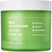 Wellage - Real Cica Calming Big Embo Toner Pad - 160ml/70pads
