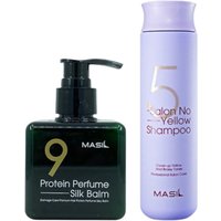 Masil - Protein Perfume Silk Balm - 180ml (1ea) + 5 Salon No Yellow Shampoo - 300ml (1ea)Set