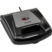 Severin 2968 Sandwich toaster RVS (geborsteld), Zwart