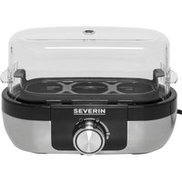 Severin EK 3163 3 ägg, Svart, Rostfritt stål, Transparent -