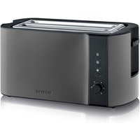 Severin AT 9341 Toaster 4 Scheibe(n) 1400 Schwarz, Gebürsteter Stahl,