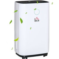 HOMCOM 16L/Day Portable Dehumidifier for Home, with LED Screen, Sleep Mode, 24H Timer, Electric Air Dehumidifier for Damp Laundr
