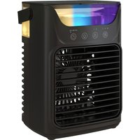 HOMCOM Raffrescatore d'aria con testa regolabile, condizionatore portatile con 3 Velocità del vento, 2 Nebbia fredda, luce RGB,