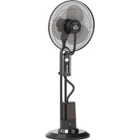 HOMCOM 120cm Pedestal Misting Fan - Black
