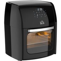HOMCOM 12L 8 in 1 Digital Air Fryer Oven with Roast, Bake, Dehydrate, 8 Preset Modes, Rapid Air Circulation, Timer, Inner Light,