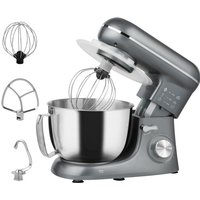 HOMCOM 1300W Køkkenstandmixer med tilbehør - sølv