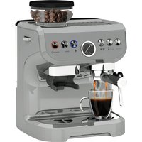 HOMCOM 15 Bar Coffee Machine with 15 Adjustable Grind Setting, Steamer and Complete Kit - Silver Colour