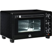 HOMCOM 21L Mini bordovn, 100°C-230°C justerbar temp - sort