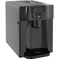 HOMCOM 3L Machine à glaçons et distributeur d'eau, 12kg en 24H, 2 Tailles 9 Glaçons prêts en 6-10 Machine à glaçons, noire