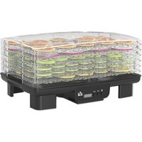 HOMCOM 40-70℃ Six-Tray Food Dehydrator - Black