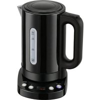 HOMCOM Elektrisk Vannkoker, 1.7L, Rask Koking, 3kW Vannkoker med UK Strix Termostat, Hold Varm Funksjon, LCD Base, Svart