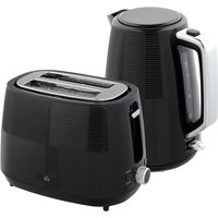 Ensemble Bouilloire et Grille-pain HOMCOM, 1.7L 3000W Bouilloire à ébullition rapide & 2 Grille-pain 2 fentes avec 7 Commandes d