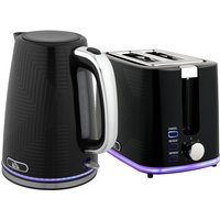 HOMCOM Moderner Wasserkocher und Toaster-Set - Schwarz
