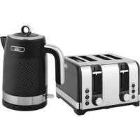 Set bollitore e tostapane HOMCOM dal design elegante e testurizzato - Nero