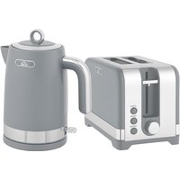 HOMCOM Schlanker strukturierter Wasserkocher- und Toaster-Set - Grau