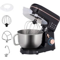 HOMCOM Stand Mixer, 5L Food Mixer for Baking, 6 Speeds and Pulse Setting, 1400W Cake Electric Kitchen Mixer with Dough Hook, Whi