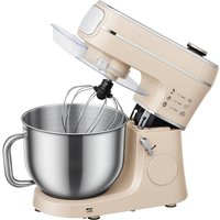 HOMCOM Ståmixer, 6L 1400W Tilt-Head Matberedare med 11 Hastigheter, Puls & Jäsningsfunktion, LED-display, Grädde