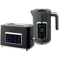 Bouilloire et grille-pain à écran tactile HOMCOM - Gris