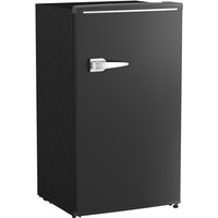 HOMCOM Unterbaufach, 85L Kleiner Retro-Kühlschrank mit Kühlfach, einstellbarem Thermostat, Glasablagen, Schwarz